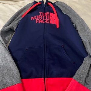 North Face Colorblock Zip Up Hoodie
